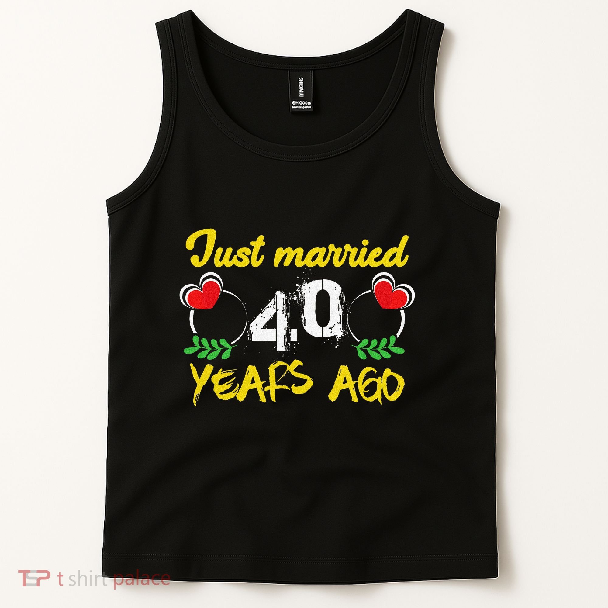 Funny 40th Wedding Anniversary Just Married 40 Years Ago Tank Top