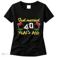 Funny 40th Wedding Anniversary Just Married 40 Years Ago Women's T-Shirt thumb 0