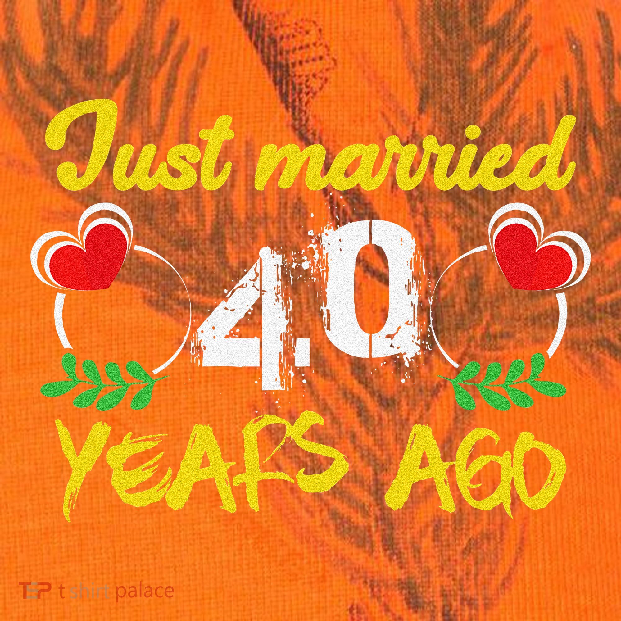 Funny 40th Wedding Anniversary Just Married 40 Years Ago Kati Licensed 12" Camo Cuffed Beanie