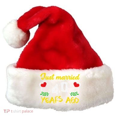 Funny 40th Wedding Anniversary Just Married 40 Years Ago Santa Hat