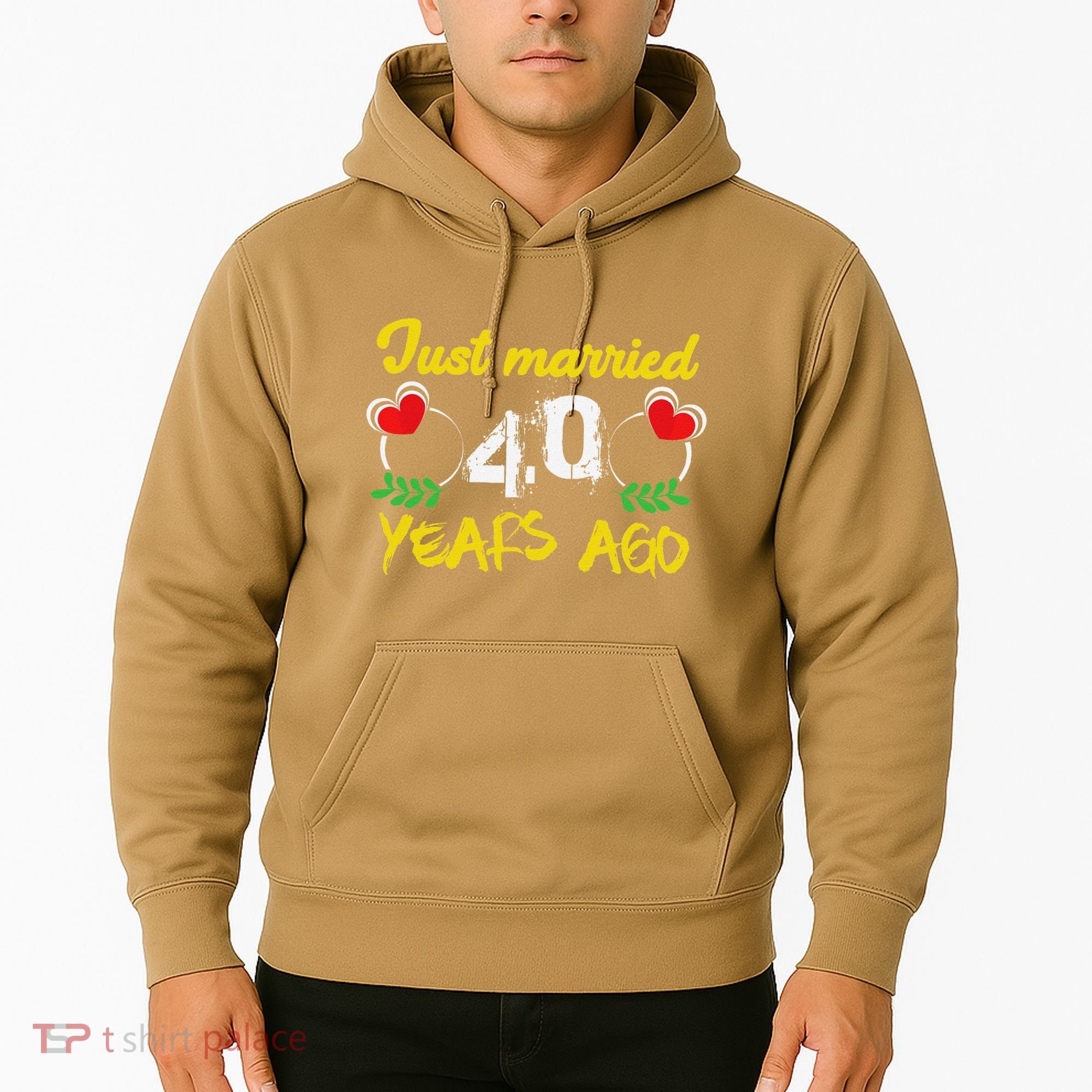 Funny 40th Wedding Anniversary Just Married 40 Years Ago Hoodie
