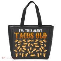 Funny 40 Year Old Taco Lovers Gag Gift, 40th Birthday Tote Bag thumb 0