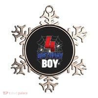Four 4 Year Old 4th Birthday Boy Spider Web 4yr Party Ornament thumb 0