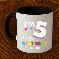 Five 5yr 5th Birthday Happy Birthday 5 Years Old Coffee Mug thumb 2