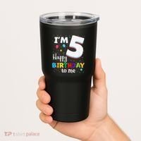 Five 5yr 5th Birthday Happy Birthday 5 Years Old Tumbler thumb 2