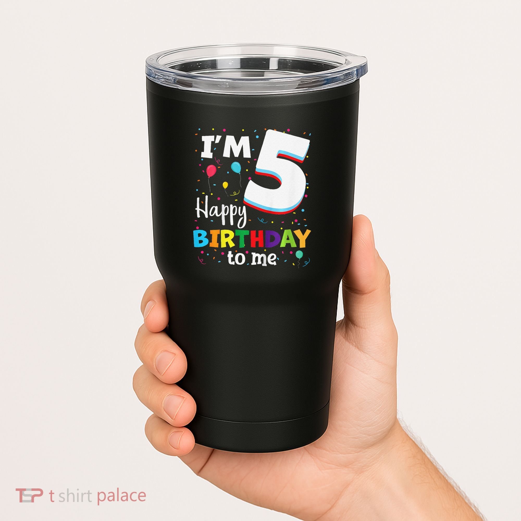 Five 5yr 5th Birthday Happy Birthday 5 Years Old Tumbler