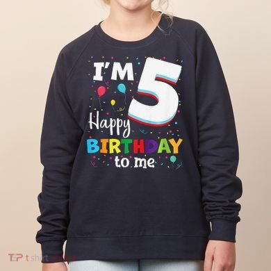 Five 5yr 5th Birthday Happy Birthday 5 Years Old Women's Sweatshirt