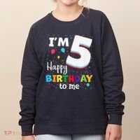 Five 5yr 5th Birthday Happy Birthday 5 Years Old Women's Sweatshirt thumb 0