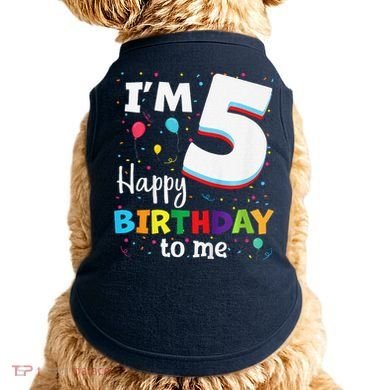 Five 5yr 5th Birthday Happy Birthday 5 Years Old Doggie Tank