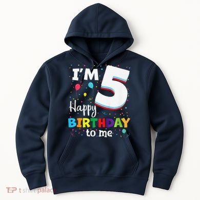 Five 5yr 5th Birthday Happy Birthday 5 Years Old Hoodie
