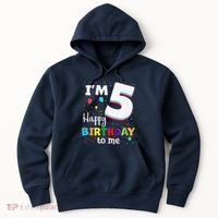 Five 5yr 5th Birthday Happy Birthday 5 Years Old Hoodie thumb 0