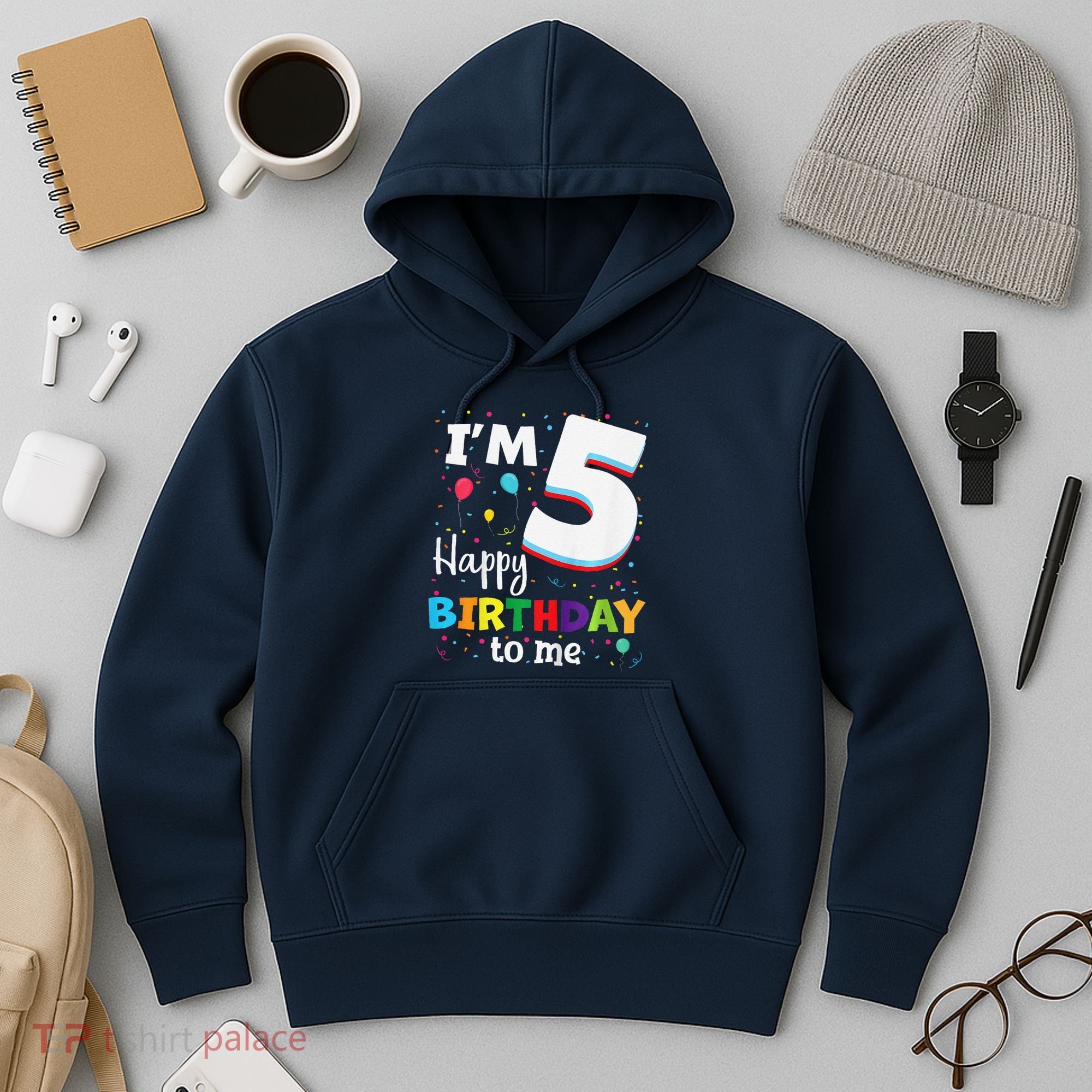 Five 5yr 5th Birthday Happy Birthday 5 Years Old Hoodie