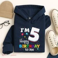 Five 5yr 5th Birthday Happy Birthday 5 Years Old Hoodie thumb 4