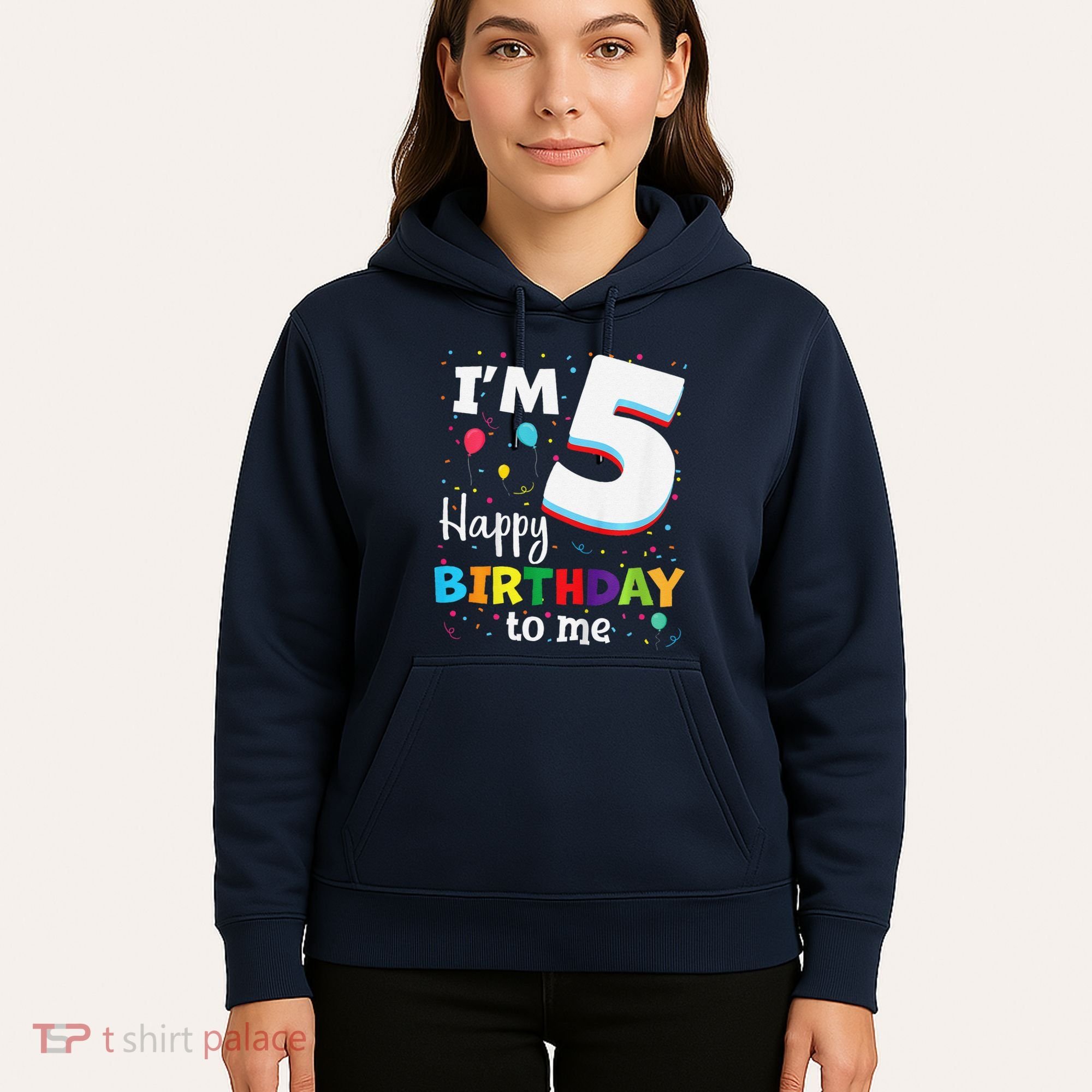 Five 5yr 5th Birthday Happy Birthday 5 Years Old Hoodie