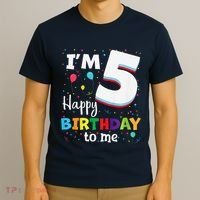 Five 5yr 5th Birthday Happy Birthday 5 Years Old T-Shirt thumb 3