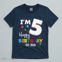Five 5yr 5th Birthday Happy Birthday 5 Years Old T-Shirt thumb 5