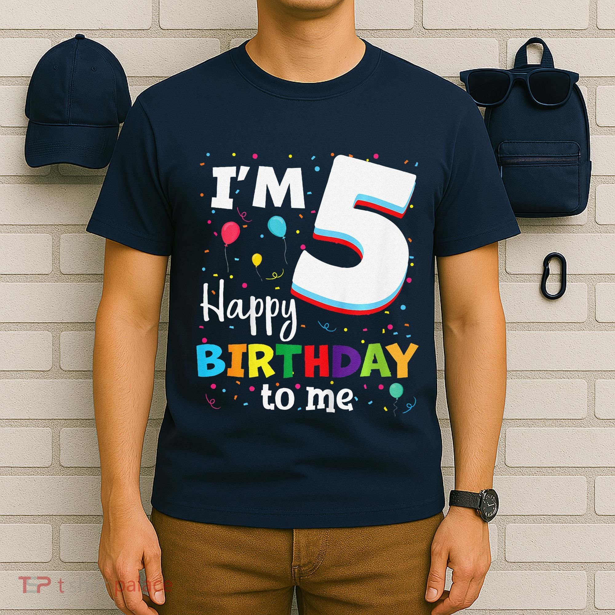 Five 5yr 5th Birthday Happy Birthday 5 Years Old T-Shirt