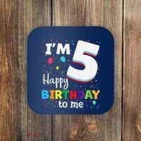 Five 5yr 5th Birthday Happy Birthday 5 Years Old Coaster thumb 0