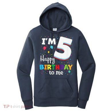 Five 5yr 5th Birthday Happy Birthday 5 Years Old Women's Hoodie