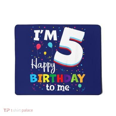 Five 5yr 5th Birthday Happy Birthday 5 Years Old Mousepad