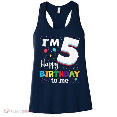 Five 5yr 5th Birthday Happy Birthday 5 Years Old Women's Tank Top