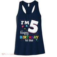 Five 5yr 5th Birthday Happy Birthday 5 Years Old Women's Tank Top thumb 0