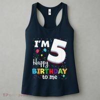 Five 5yr 5th Birthday Happy Birthday 5 Years Old Women's Tank Top thumb 3