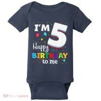 Five 5yr 5th Birthday Happy Birthday 5 Years Old Baby Bodysuit thumb 0