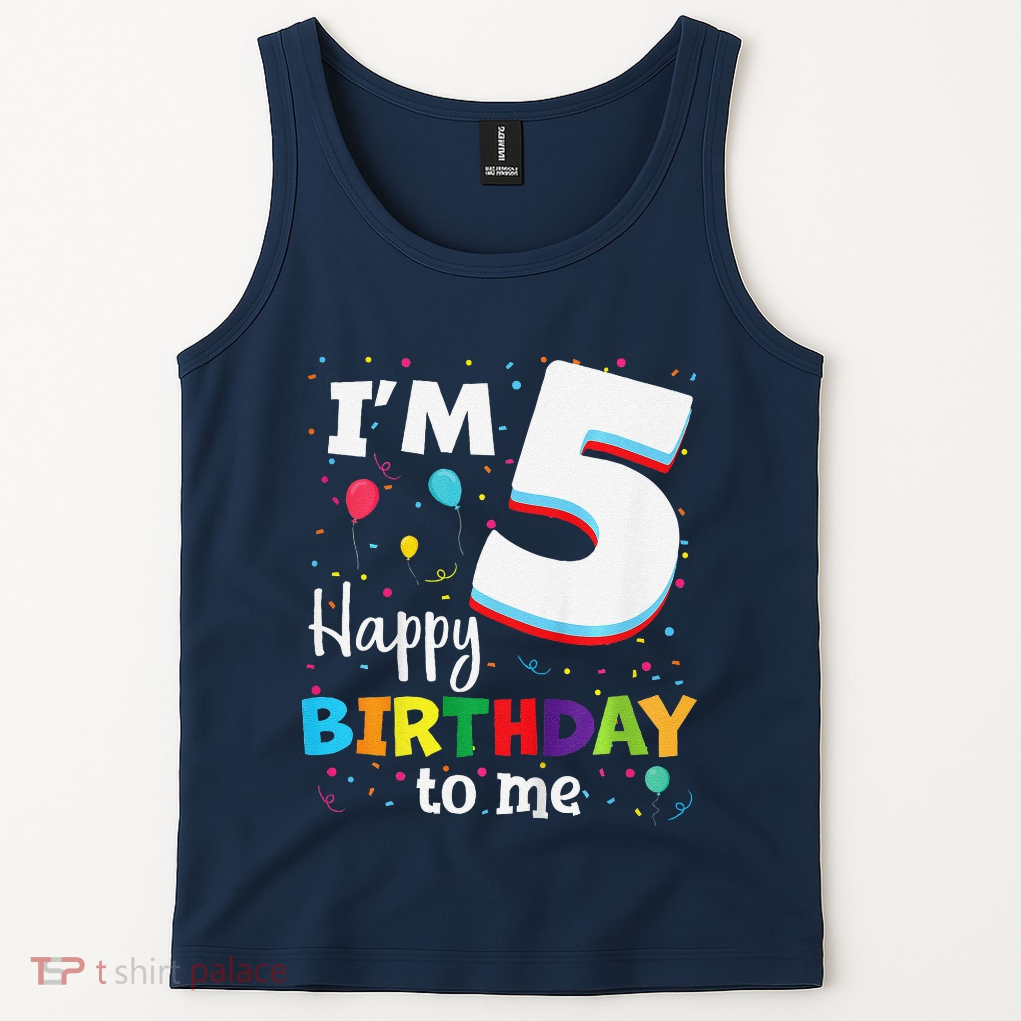 Five 5yr 5th Birthday Happy Birthday 5 Years Old Tank Top