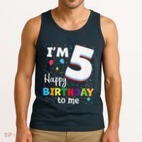 Five 5yr 5th Birthday Happy Birthday 5 Years Old Tank Top thumb 3