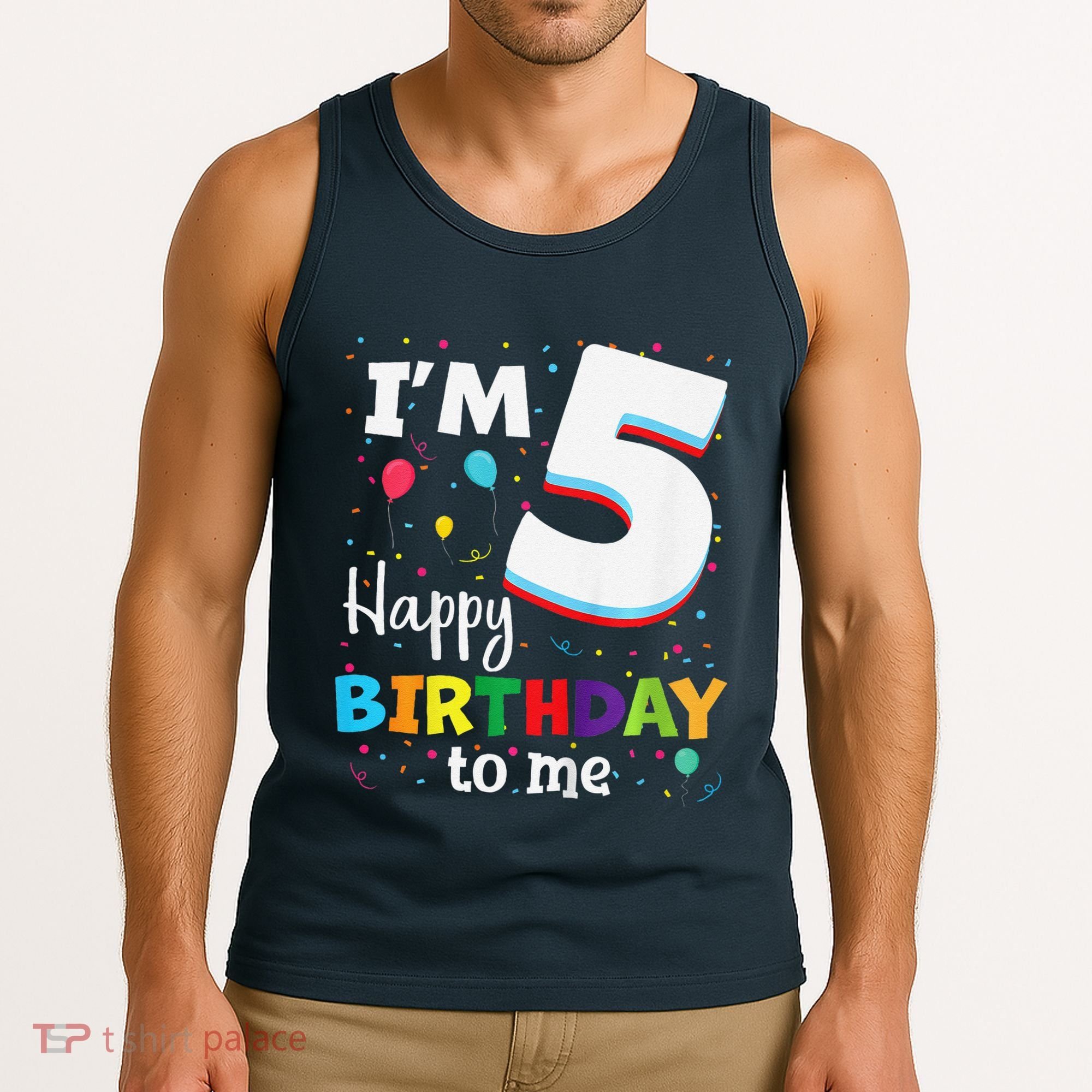 Five 5yr 5th Birthday Happy Birthday 5 Years Old Tank Top