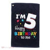 Five 5yr 5th Birthday Happy Birthday 5 Years Old Golf Towel thumb 0