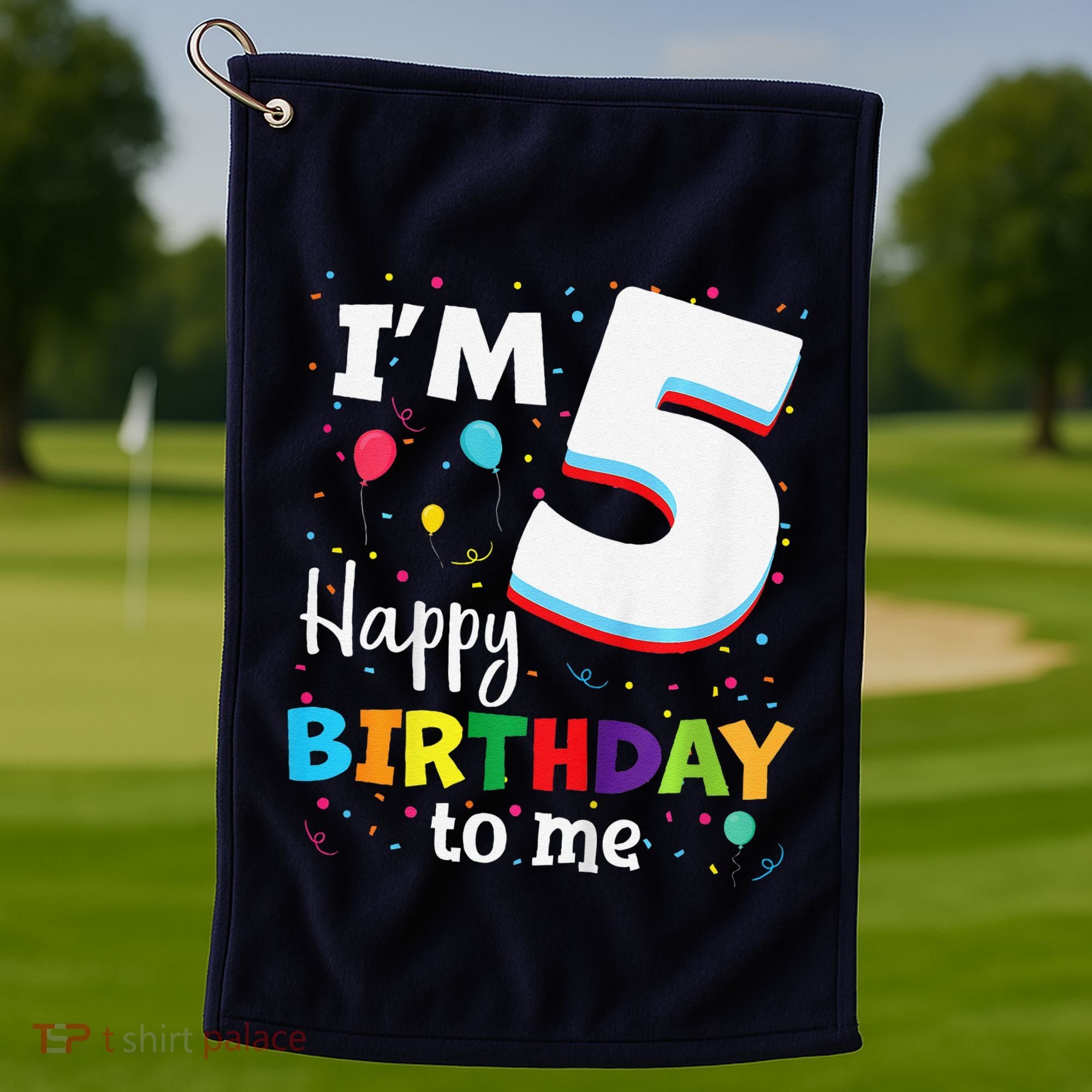 Five 5yr 5th Birthday Happy Birthday 5 Years Old Golf Towel