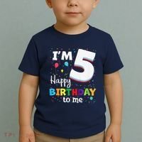Five 5yr 5th Birthday Happy Birthday 5 Years Old Toddler T-Shirt thumb 2