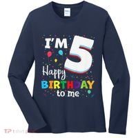 Five 5yr 5th Birthday Happy Birthday 5 Years Old Women's Long Sleeve Shirt thumb 0