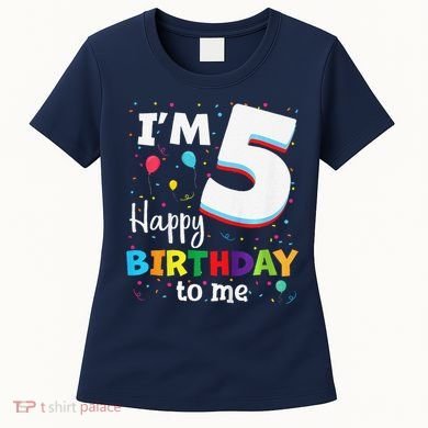 Five 5yr 5th Birthday Happy Birthday 5 Years Old Women's T-Shirt