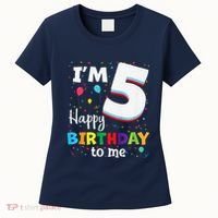 Five 5yr 5th Birthday Happy Birthday 5 Years Old Women's T-Shirt thumb 0