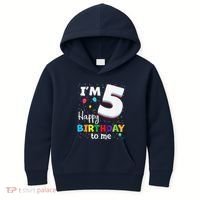 Five 5yr 5th Birthday Happy Birthday 5 Years Old Kids Hoodie thumb 0