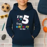 Five 5yr 5th Birthday Happy Birthday 5 Years Old Kids Hoodie thumb 2