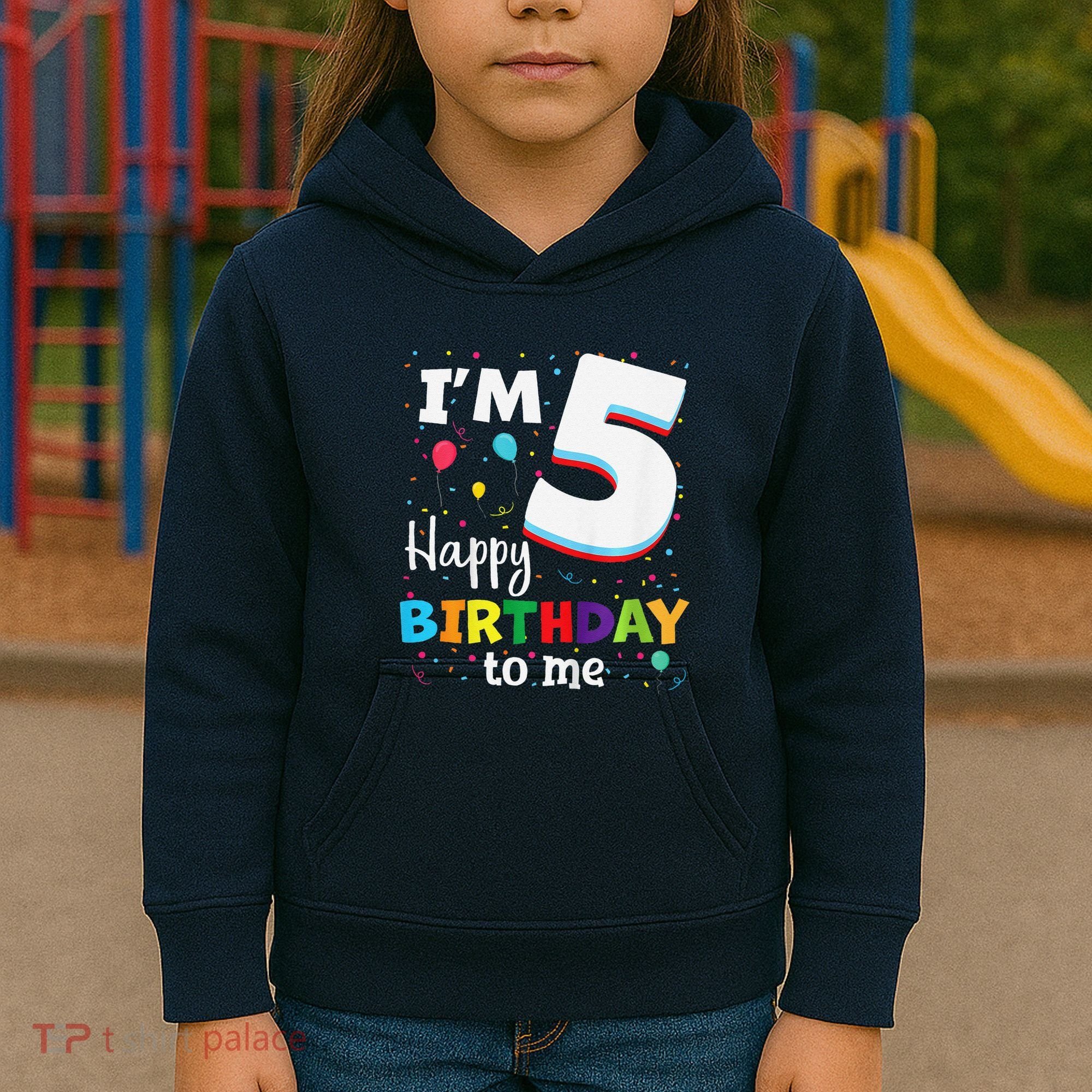 Five 5yr 5th Birthday Happy Birthday 5 Years Old Kids Hoodie