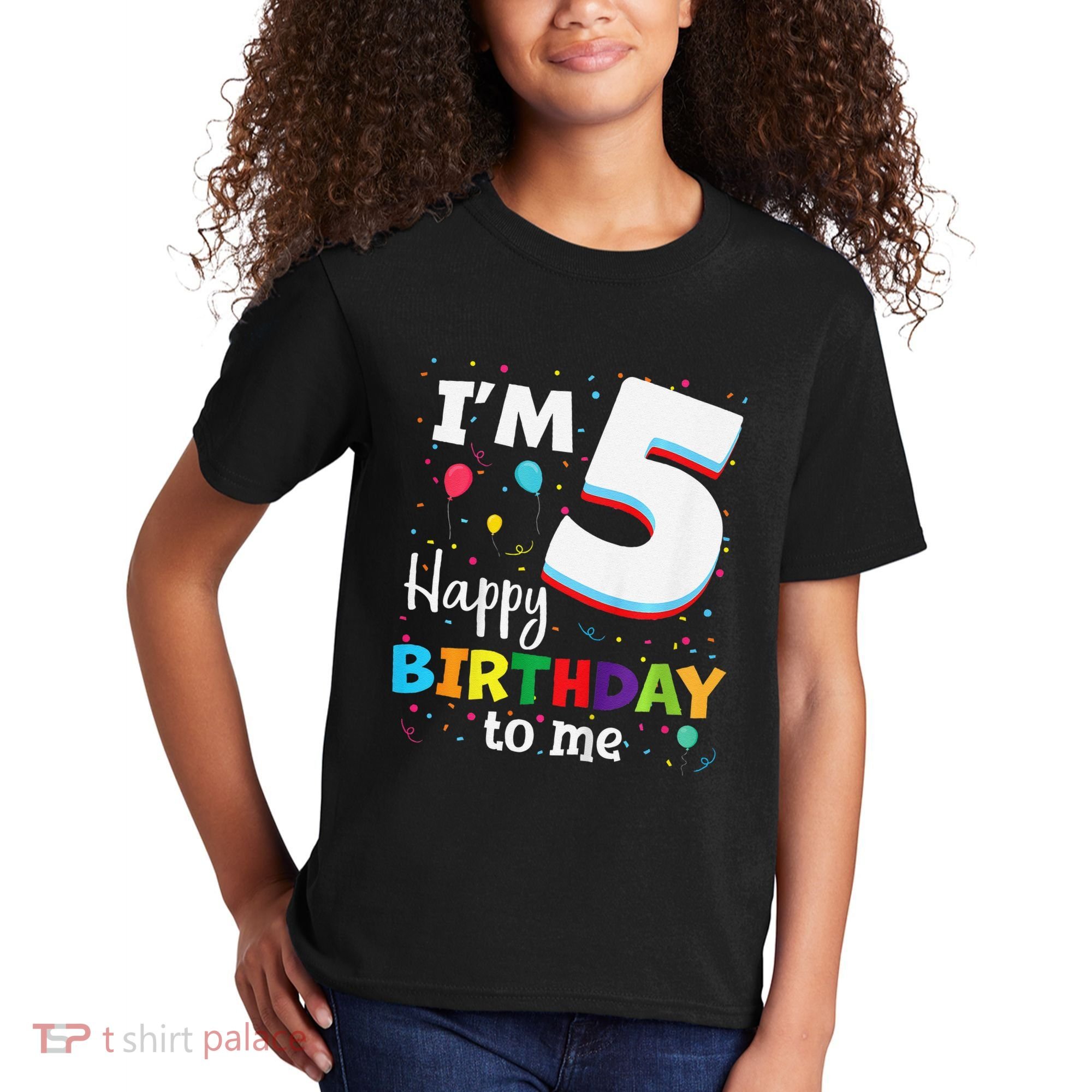 Five 5yr 5th Birthday Happy Birthday 5 Years Old Kids T-Shirt