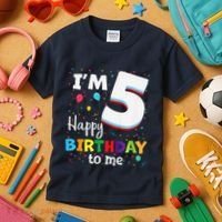 Five 5yr 5th Birthday Happy Birthday 5 Years Old Kids T-Shirt thumb 3