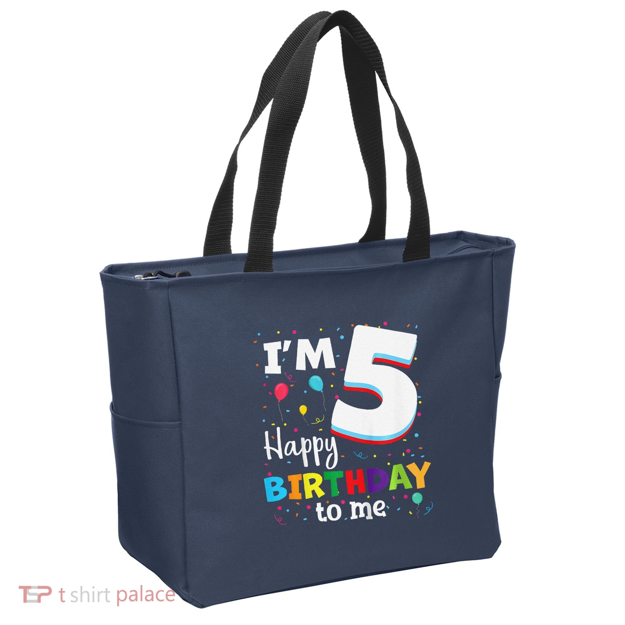 Five 5yr 5th Birthday Happy Birthday 5 Years Old Tote Bag