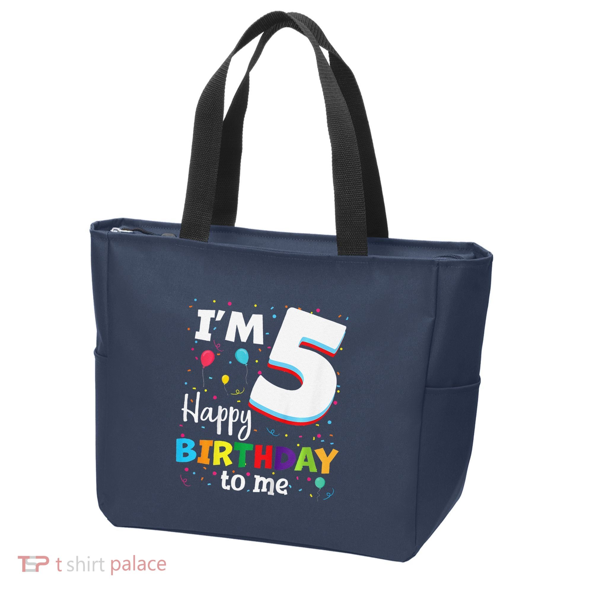 Five 5yr 5th Birthday Happy Birthday 5 Years Old Tote Bag