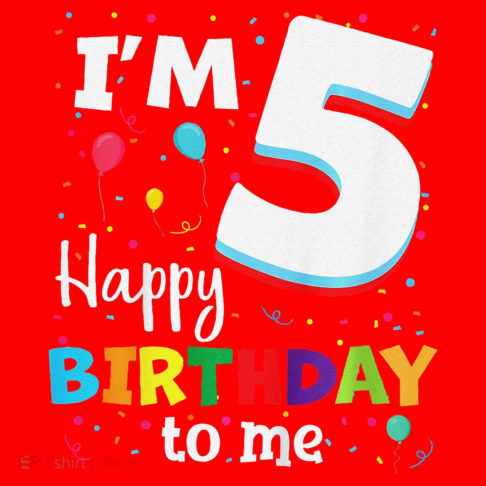 Five 5yr 5th Birthday Happy Birthday 5 Years Old Santa Hat