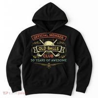 Funny 50th Birthday Old Balls Club 50 Year Old Golfer Hoodie thumb 0