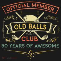 Funny 50th Birthday Old Balls Club 50 Year Old Golfer Hoodie thumb 2