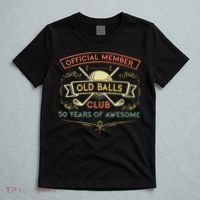 Funny 50th Birthday Old Balls Club 50 Year Old Golfer T-Shirt thumb 5
