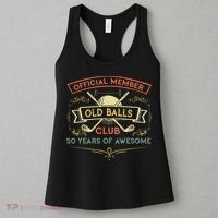 Funny 50th Birthday Old Balls Club 50 Year Old Golfer Women's Tank Top thumb 3