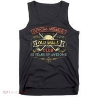 Funny 50th Birthday Old Balls Club 50 Year Old Golfer Tank Top thumb 0
